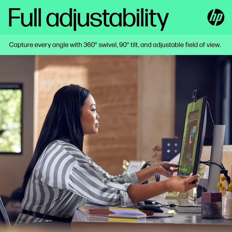 HP 625 FHD Webcam, 4 MP, 1920 x 1080 Pixel, Full HD, business, USB, nero