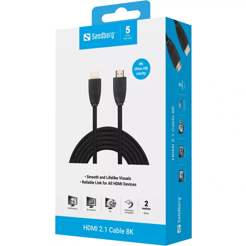 Cavo HDMI Sandberg HDMI 2.1 8K 2m