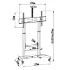 Mobile TV/centro intrattenimento Techly ICA-TR45 2 ripiani