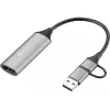 Sandberg HDMI Capture Link a USB-C/A, HDMI tipo A (standard), USB Type-A + USB Type-C, femmina, maschio, dritto, dritto