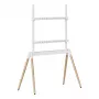 Supporto da pavimento per TV Gembird TVS-86F-01-W 55–86" (2,18 m), VESA fino a 600x400, altezza 113–144 cm, max 40 kg, bianco/legno