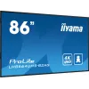 iiyama LH8664UHS-B2AG Signage Display piatto digital signage 2,17 m (85,6 inch) Wi-Fi 500 cd/m² 4K Ultra HD nero processore integrato Android 11 24/7