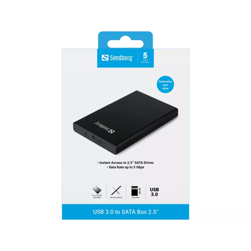 Case HDD/SSD Sandberg USB 3.0 to SATA Box 2.5''