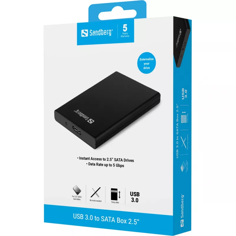 Case HDD/SSD Sandberg USB 3.0 to SATA Box 2.5''