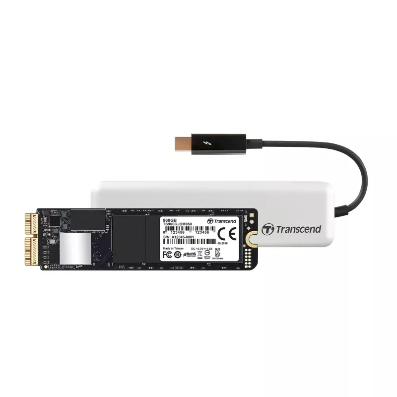 SSD Transcend JetDrive 855 da 960 GB NVMe PCIe per Mac, con box Thunderbolt (TS960GJDM855)