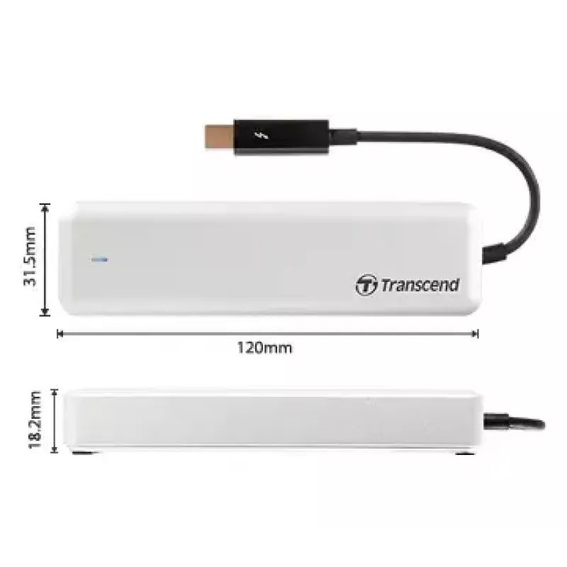 SSD Transcend JetDrive 855 da 960 GB NVMe PCIe per Mac, con box Thunderbolt (TS960GJDM855)