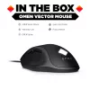 Mouse HP OMEN Vector, per destrorsi, IR-LED, USB Type-A, 16000 DPI, 1 ms, nero