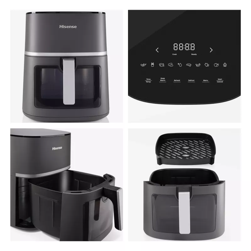 Hisense HAF1900D friggitrice ad aria calda, 7 l, 1800 W, 200 °C, 10 programmi preimpostati