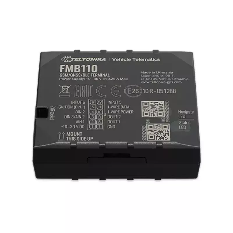 GPS tracker Teltonika FMB110 Auto Nero resistente alla polvere 0,128 GB