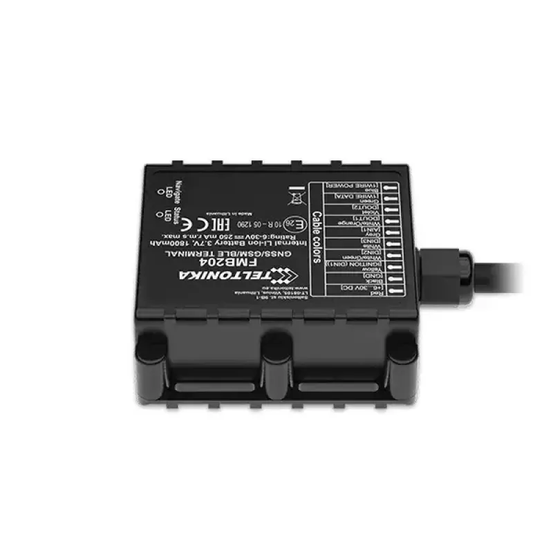GPS tracker Teltonika FMB204 Universale Nero Single SIM 1800 mAh
