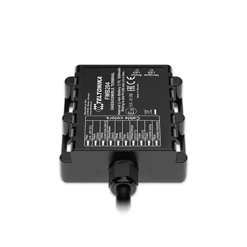 GPS tracker Teltonika FMB204 Universale Nero Single SIM 1800 mAh