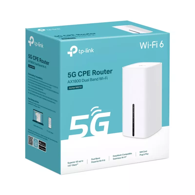 TP-Link Archer NX210 router WLAN Gigabit Ethernet dual-band (2,4 GHz / 5 GHz) 5G bianco