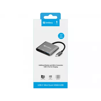 Sandberg Dock mini USB-C HDMI+USB