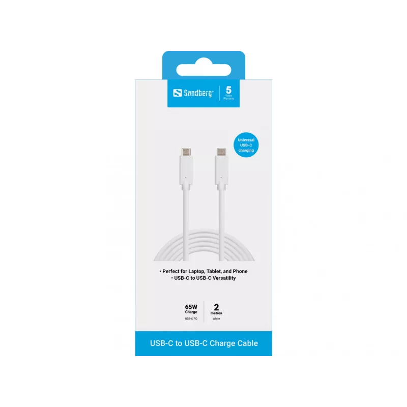 Cavo di ricarica USB-C Sandberg 136-17 2M 65W