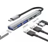 Sandberg USB-C a 3xUSB-A+2xUSB-C SAVER USB 3.2 Gen 1 grigio alluminio