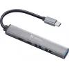 Sandberg USB-C a 3xUSB-A+2xUSB-C SAVER USB 3.2 Gen 1 grigio alluminio