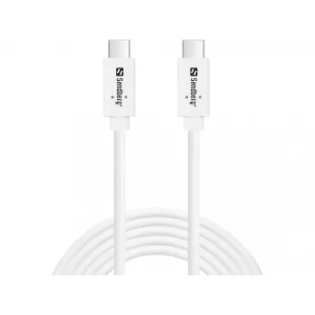 Cavo Sandberg USB-C>C USB 3.1 G2 100W 2M bianco