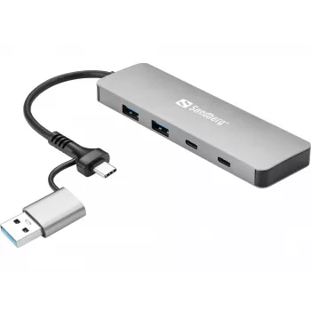Hub Sandberg USB-C/A a 2xUSB-A+2xUSB-C