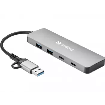 Hub Sandberg USB-C/A a 2xUSB-A+2xUSB-C