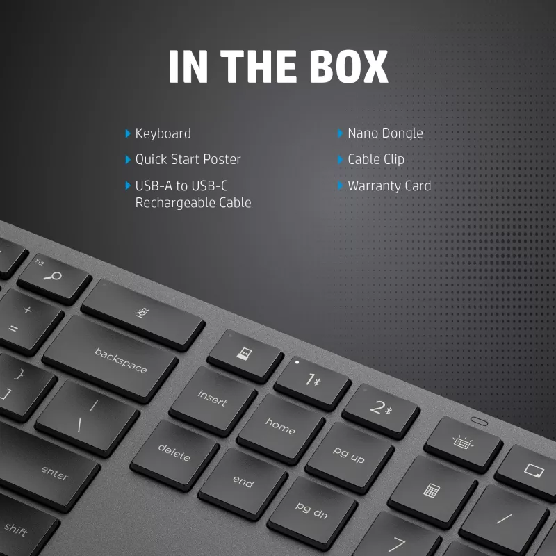 Tastiera HP 975 Dual-Mode Wireless Full-size meccanica QWERTY