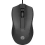 Mouse cablato HP 100, ambidestro, ottico, USB Type-A, 1600 DPI, nero