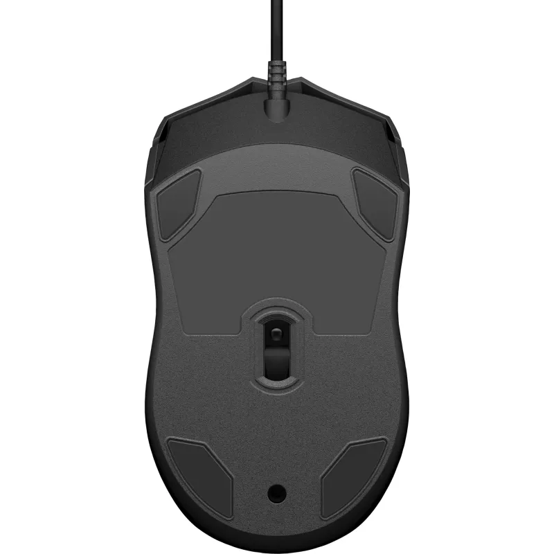 Mouse cablato HP 100, ambidestro, ottico, USB Type-A, 1600 DPI, nero