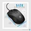 Mouse cablato HP 100, ambidestro, ottico, USB Type-A, 1600 DPI, nero