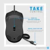 Mouse cablato HP 100, ambidestro, ottico, USB Type-A, 1600 DPI, nero