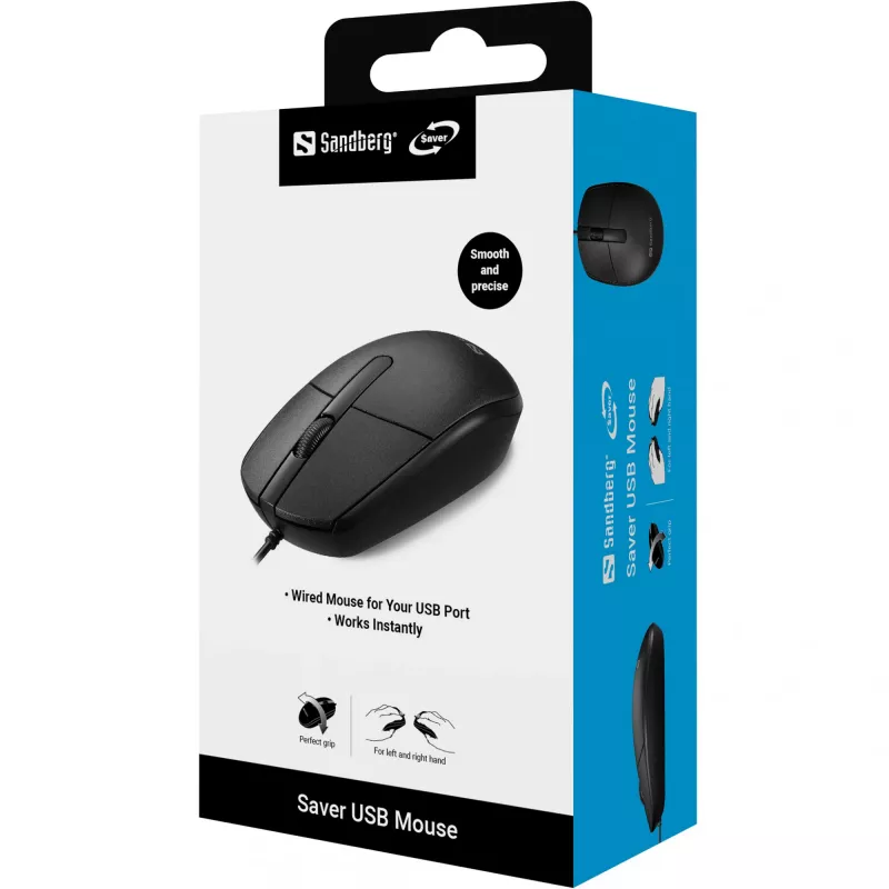 Mouse USB Sandberg Saver, ambidestro, USB Type-A