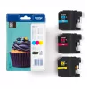 Brother LC123RBWBP cartuccia d'inchiostro 3 pz. originale ciano, magenta, giallo