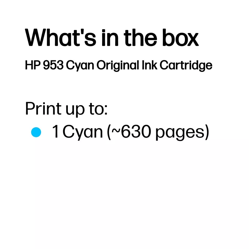 Cartuccia HP 953 ciano 630 pagine