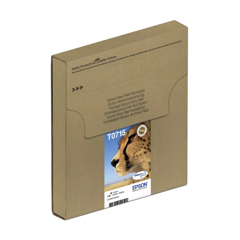 Epson multipack 4 colori T071 EasyMail, resa standard, nero, ciano, magenta, giallo, 7,4 ml, 5,5 ml, 1 pz., multipack