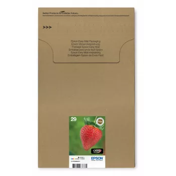 Epson Strawberry multipack 4 colori 29 EasyMail, resa standard, nero, ciano, magenta, giallo, 5,3 ml, 3,2 ml, 1 pz., confezione multipla