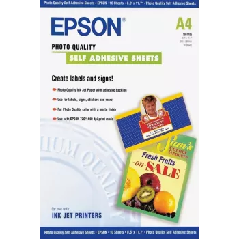 Epson carta fotografica adesiva - A4 - 10 fogli