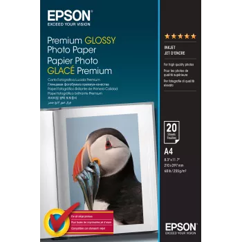 Epson Premium Glossy Photo Paper - A4 - 20 fogli