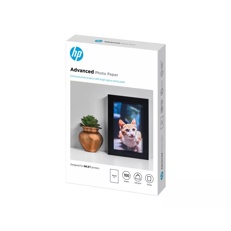 HP Advanced Photo Paper Glossy 250 g/m² 10 x 15 cm (101 x 152 mm) 100 fogli