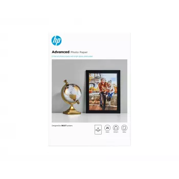 HP Advanced carta fotografica, lucida, 250 g/m², A4 (210 x 297 mm), 25 fogli