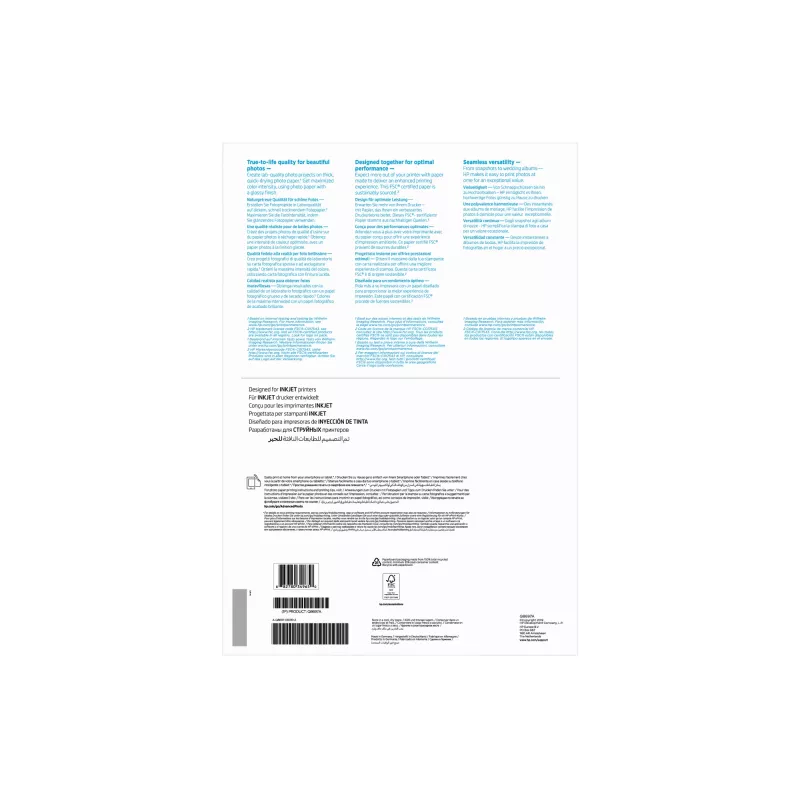 HP Advanced Photo Paper Glossy 250 g/m² A3 (297 x 420 mm) 20 fogli