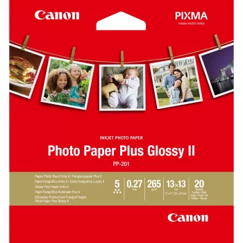 Carta fotografica Canon PP-201 Glossy II Photo Paper Plus 13x13 cm – 20 fogli