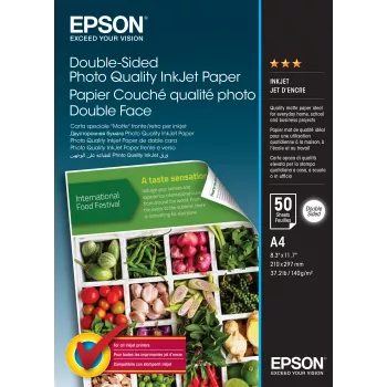 Carta fotografica Epson fronte-retro in qualità fotografica - A4 - 50 fogli