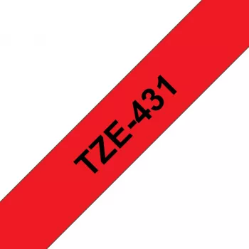 Nastro per etichettatura Brother TZE-431 nero su rosso