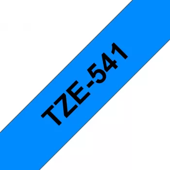 Nastro laminato Brother 18 mm, nero su blu, TZe, grigio, trasferimento termico, Filippine, 5 anno/i
