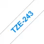 Nastro per etichettatura Brother TZE-243 blu su bianco