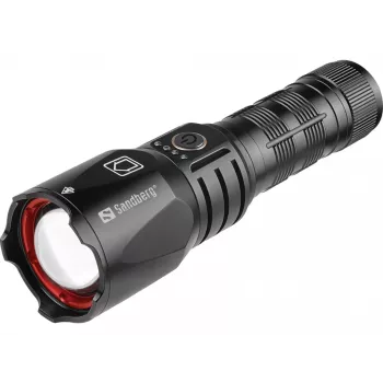 Sandberg Survivor Torch Powerbank 5000, torcia portatile, nero, alluminio, IPX4, -30 – 40 °C, FCC, RoHS, UKCA, CE