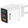 Caricabatterie Sandberg 2in1 1xUSB-C 1xUSB 35W per interni AC universale