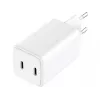 Caricabatterie AC Sandberg Dual USB-C PD65W EU, per interni, AC, 20 V, 3,25 A, bianco