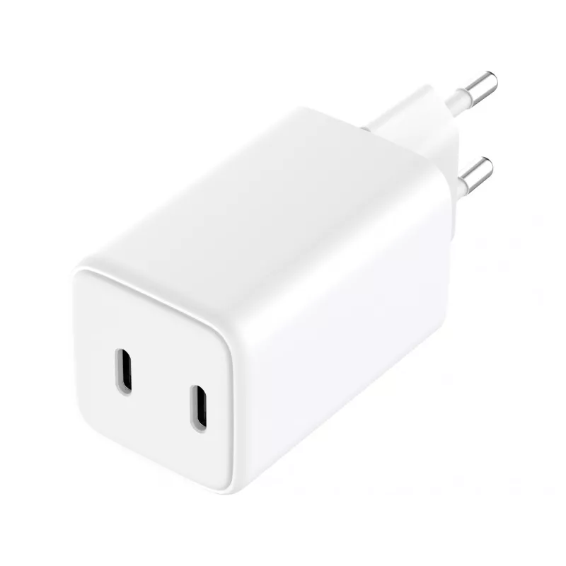 Caricabatterie AC Sandberg Dual USB-C PD65W EU, per interni, AC, 20 V, 3,25 A, bianco