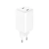 Caricabatterie AC Sandberg Dual USB-C PD65W EU, per interni, AC, 20 V, 3,25 A, bianco