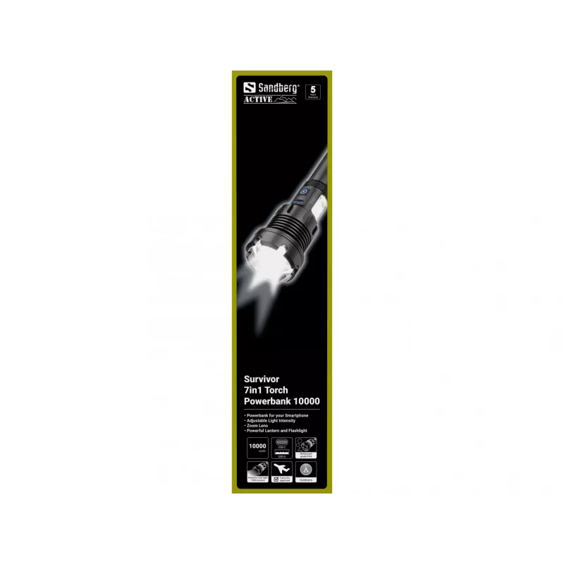 Sandberg Survivor 7in1 torcia powerbank 10000