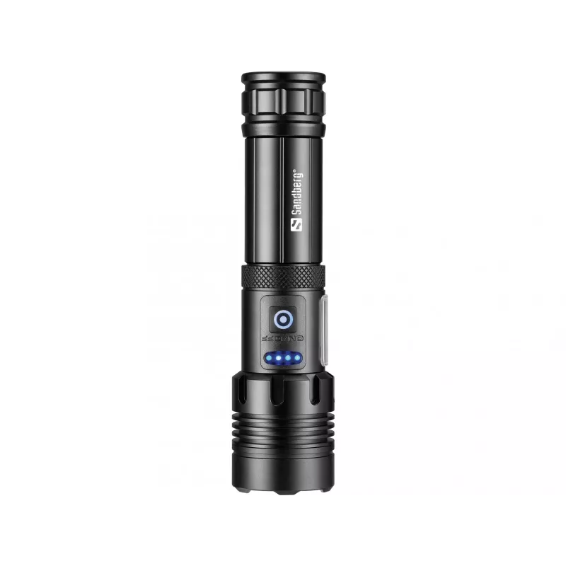Sandberg Survivor 7in1 Torch Powerbank 5000, torcia portatile, nero, alluminio, LED, 2 lampade, 200 lm